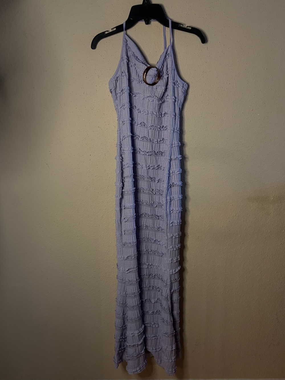 SHEIN Lavender Maxi Dress with Ring Accent